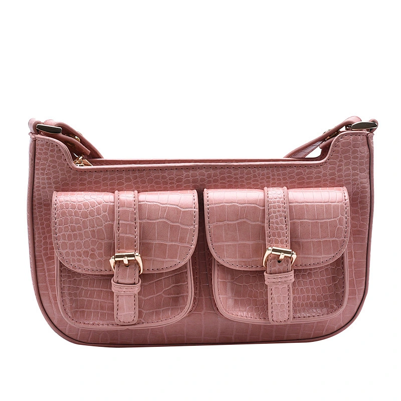 Retro Crocodile Pattern Simple Underarm Bag 2020 Summer New One Shoulder PU Leather Bag