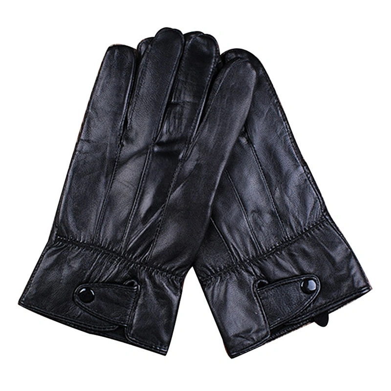 New Autumn Winter Cycling Leather Gloves Windproof Outdoor Cycling Motorcycle Warm  Cashmere Men'S Leather Gloves Wholesale