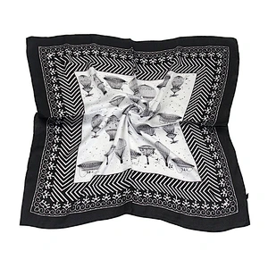 70cm Small Square Scarf Silk Lady Silk Style Striped Polka Dot Professional Decoration Bag Printing Small Scarf