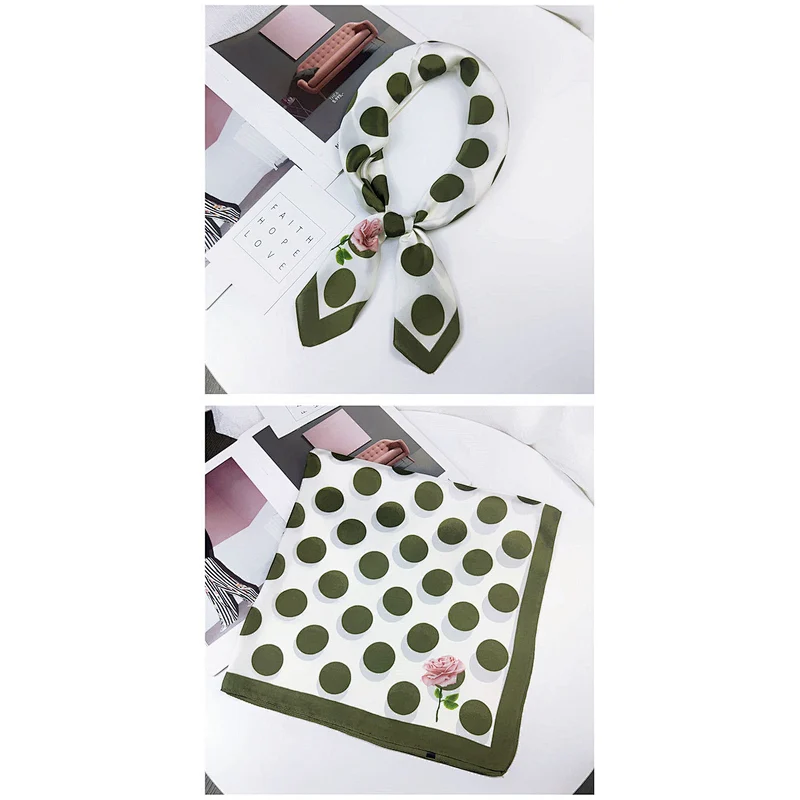 New wave polka dot small square female spring and summer wild decoration literary small square scarf