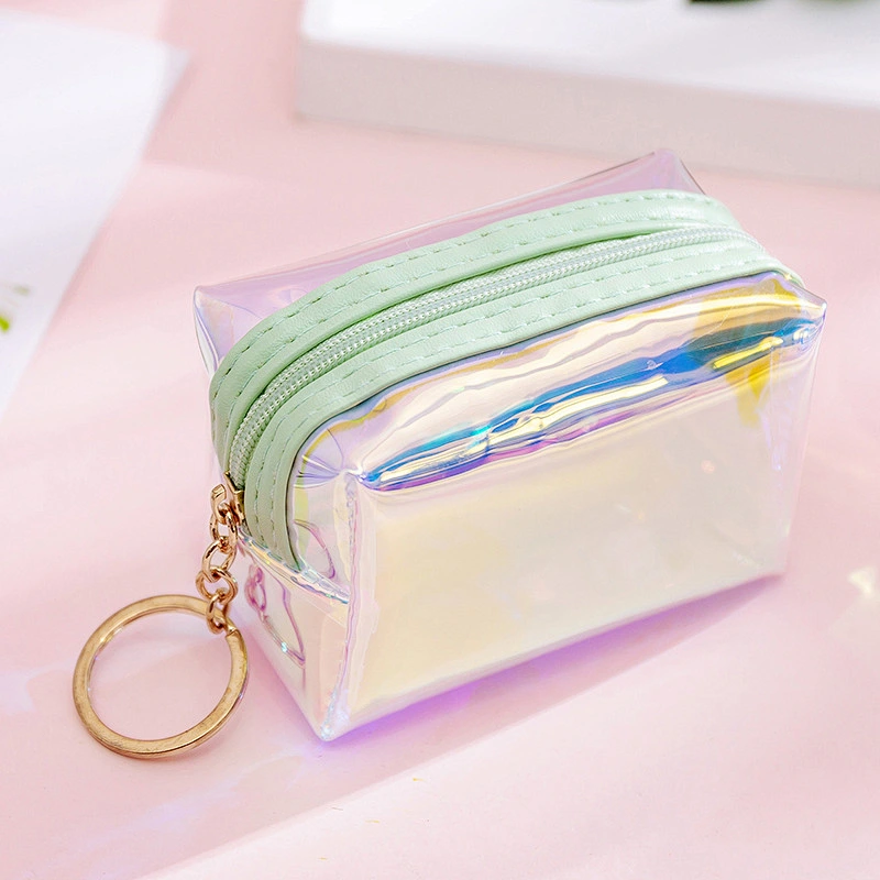 Korea creative net red girl heart laser coin purse mini cute portable coin storage bag small cosmetic bag