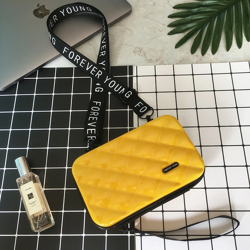 Geometric Plaid Totes Ladies Women Clutch Bag Multifunction Cosmetic Bag ABS+PC Tote Cosmetic Bag