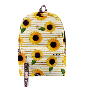 2020 Amazon New Sunflower 3D School Bag Backpack Oxford Cloth Outdoor Travel Backpacks