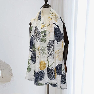 National wind beach towel warm scarf wild multi-purpose breathable gauze animal pattern tassel shawl