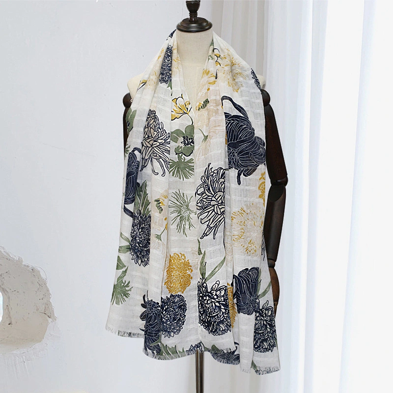National wind beach towel warm scarf wild multi-purpose breathable gauze animal pattern tassel shawl