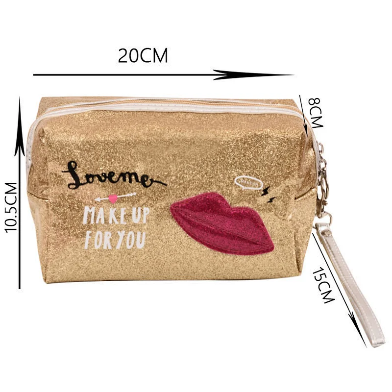 Custom Logo Lipstick Storage PVC Fashion Shiny Jelly Mini Cosmetic Bag Multifunctional Portable Travel Makeup Bag