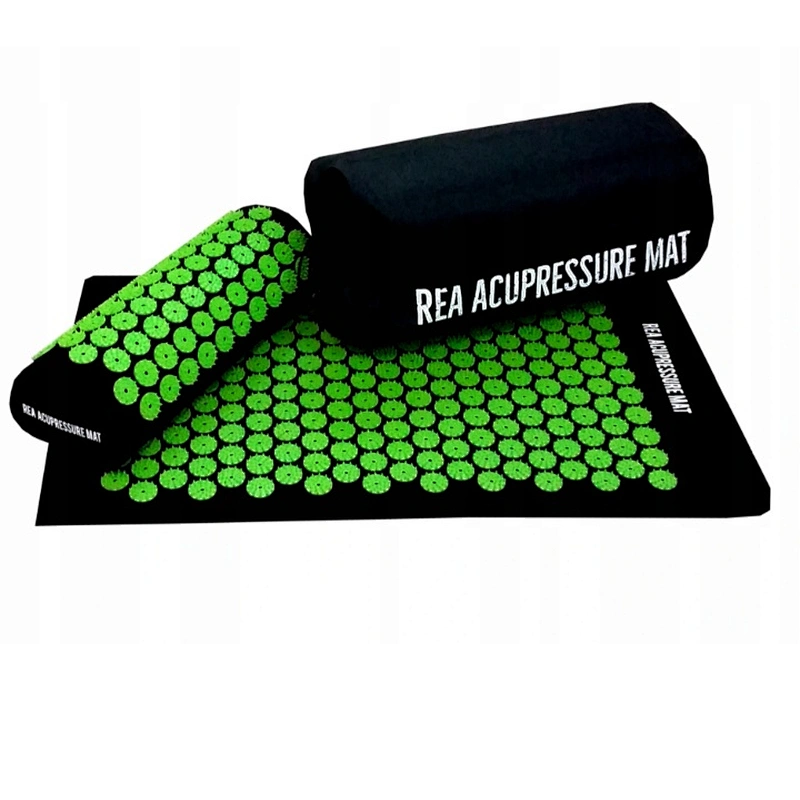 72*42cm mat+37*15*10cm pillow in  pouch  green+black color(no logo)