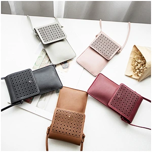 Wholesale small shoulder bag ladies Cell Phone Purse Wallet crossbody cell phone bag