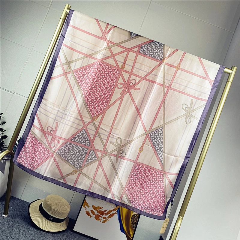 Large-Size New Silk Satin Scarf, Summer Sun Protection Decorative Dual-Use Scarf Women