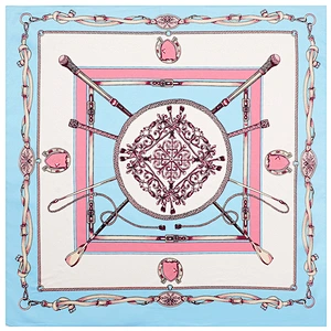 60*60cm Silk Scarf Twill Classic Chain Ladies New Small Square Scarf