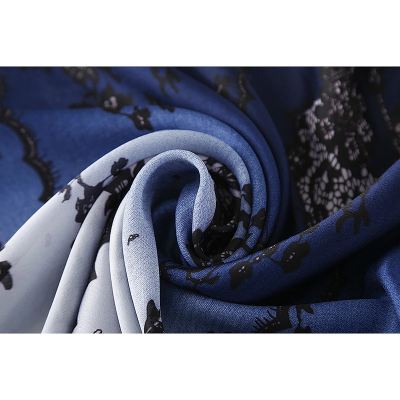 Wholesale spring scarf new fashion wild female printed soft pure simulation silk sunscreen shawl scarf