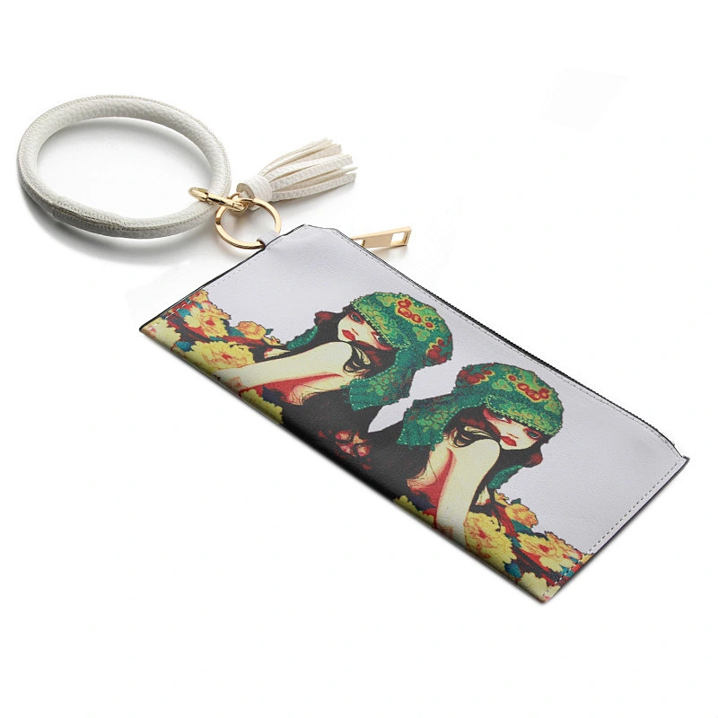 Personalized Custom Girl Tassel Bracelet Clutch Wallet Anti-Theft Summer PU Leather Woman Wallet