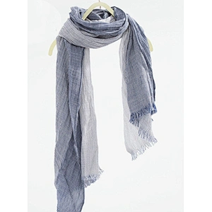 Direct Factory Wholesale Fashion Neutral Striped Cotton Linen Scarf
