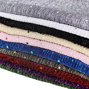 Sequined wild braided scarf 10 colors shimmer muslim women's head scarf