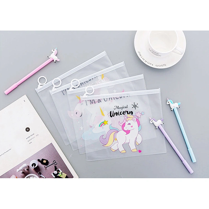 Custom Pattern Wholesale PVC Waterproof Cartoon Cactus Kawaii Pvc Pencil Bag Document Bag