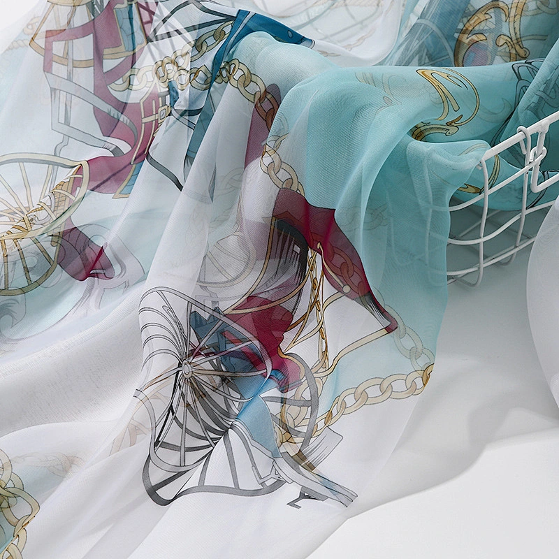 Wholesale new simulation silk scarf summer thin ice silk sunscreen shawl beach towel long scarf