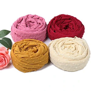 Malaysian Indonesian headscarf ball ball flocking popular pearl women chiffon hijab scarf muslim hijab