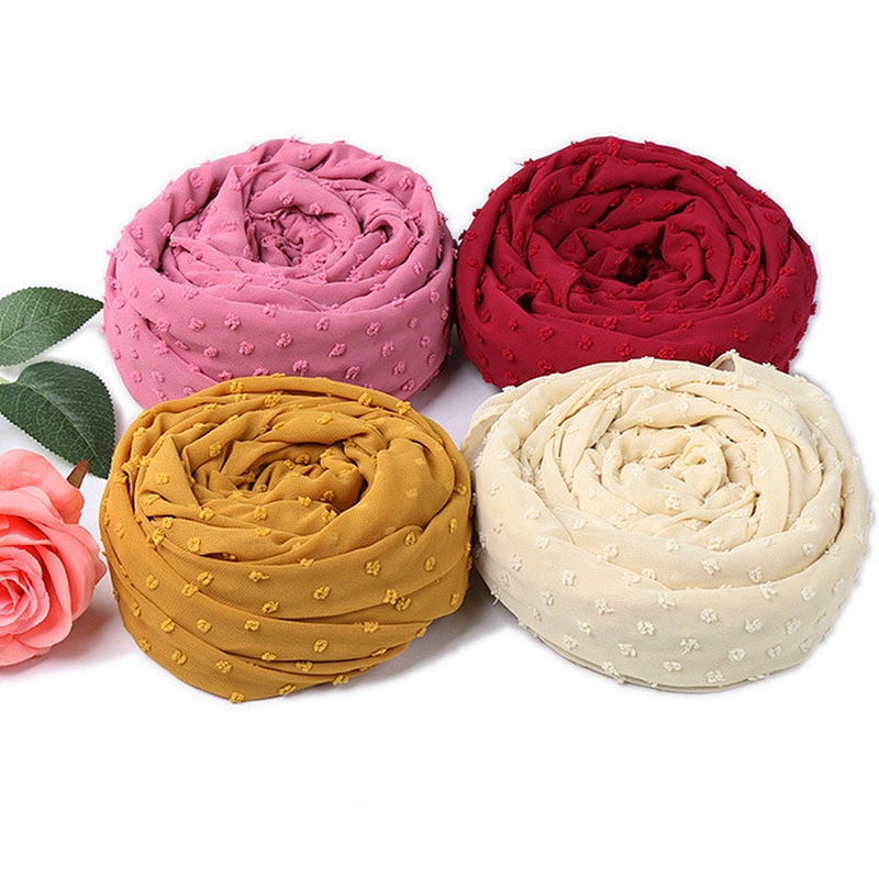 Malaysian Indonesian headscarf ball ball flocking popular pearl women chiffon hijab scarf muslim hijab