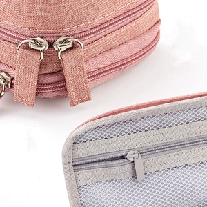 Korean Version Folding Pencil Case Female School Students Large Capacity Girl Creative Double Layer Stationery Box