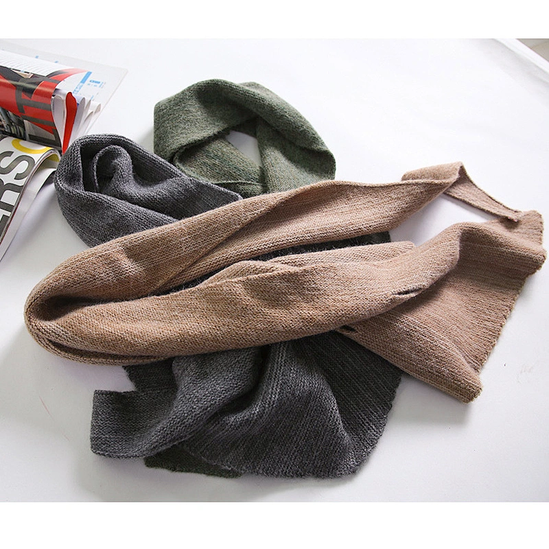 2021 Autumn Winter Plain Color New Ladies Triangle Small Scarf Perforated Hollow Shawl Scarf