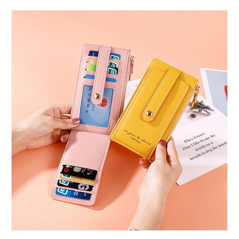 RFID Card Holder Pocket Card Case Zipper Wallets Coin Purse
