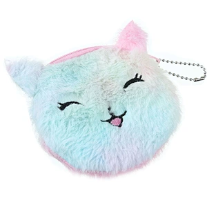 Hot selling creative unicorn cartoon coin purse children's cute plush coin purse