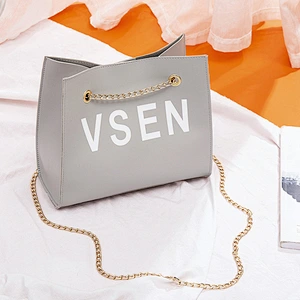 wholesale low cheap price girl crossbody quality fashion women tote purse pu leather handbag vegan sling chain lady shoulder bag