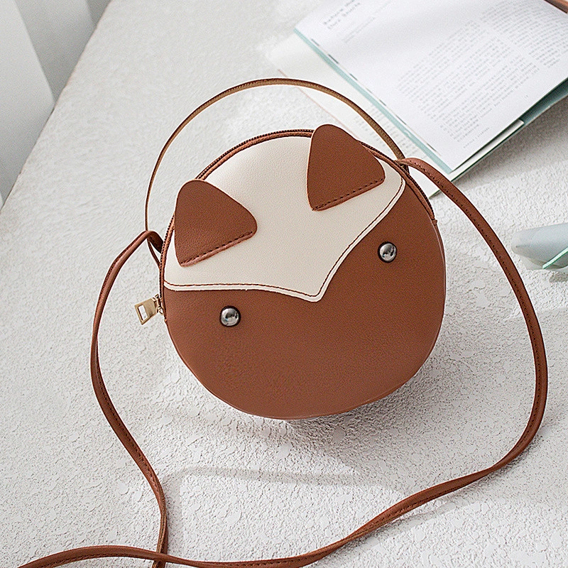 New Korean Style Female Bag Shoulder Messenger Small Round Bag Simple Fashion Personalized Mobile Phone Bag