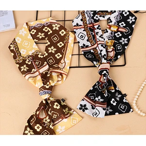Spring Summer New Chic Small Scarf Narrow Strip Small Ribbon Silk Scarf Female Decoration Multifunctional Tie Bag Ribbon