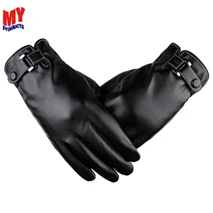 outdoor PU Leather Mens Driving touch screen wholesale fashion winter mens leather gloves
