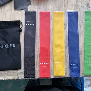 5pcs gym exercise set  material: TPE(no logo on the pouch)