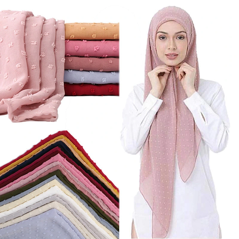Malaysian Indonesian headscarf ball ball flocking popular pearl women chiffon hijab scarf muslim hijab