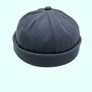 Cheap No Brim Cotton Hat Pure Color Landlord Hats Short Beanie Caps Hip Hop Baseball Brimless Cap