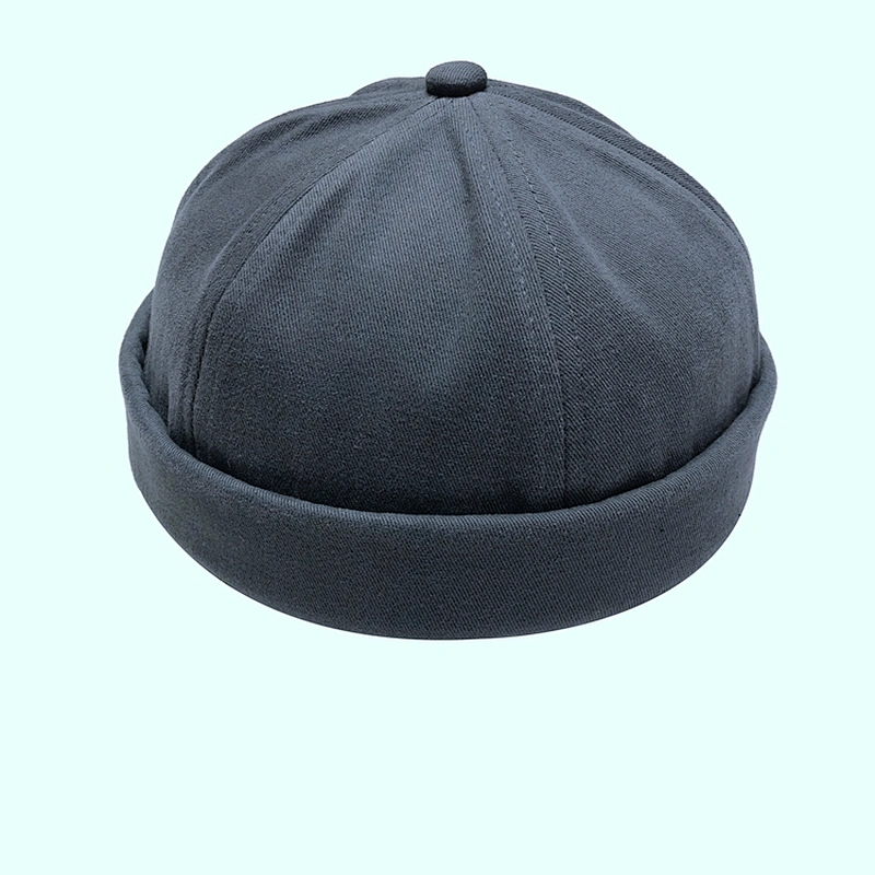 Cheap No Brim Cotton Hat Pure Color Landlord Hats Short Beanie Caps Hip Hop Baseball Brimless Cap