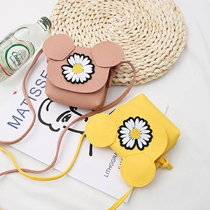 2020 New Korean Girl Bag Children'S Messenger Bag Little Daisy Cute Mini PU Crossbody Bag