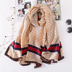 Factory supply new simulation silk scarf fashionable flowers beach sunscreen beach towel air conditioning shawl scarf female