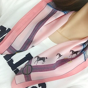 2020 Spring New Style Small Square Scarf Silk Section Retro Ins Art Korean Decorative Small Scarf For Female