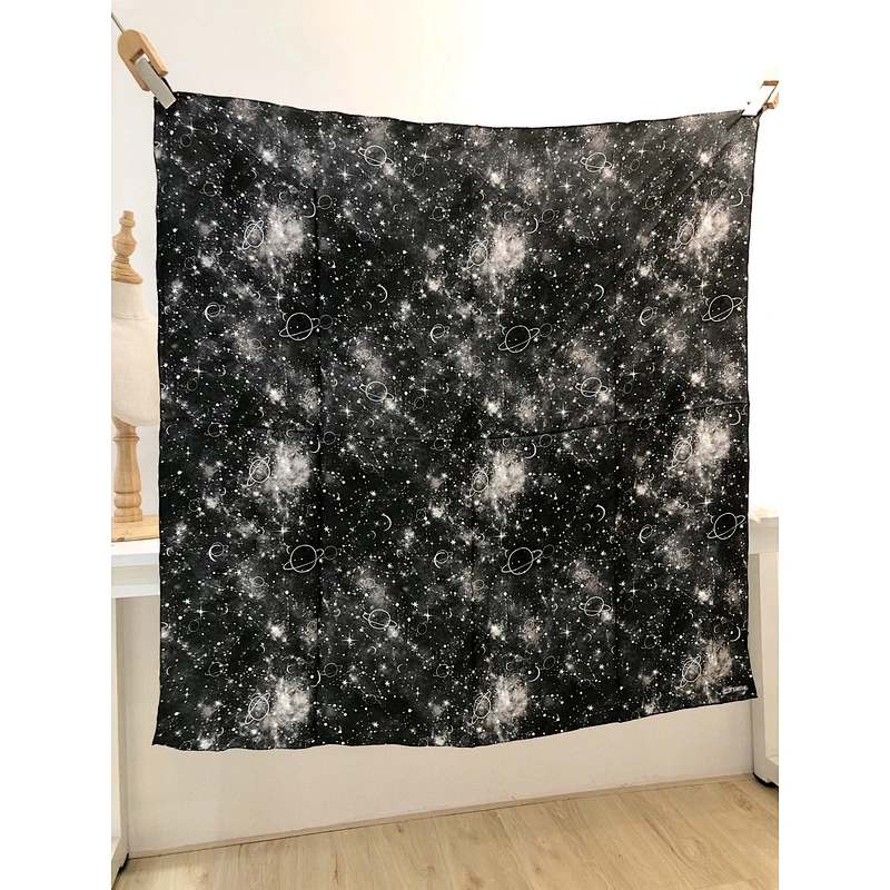 Wholesale Custom Multifunctional Starry Sky Pattern Thicken Silk Square Scarf Shawl
