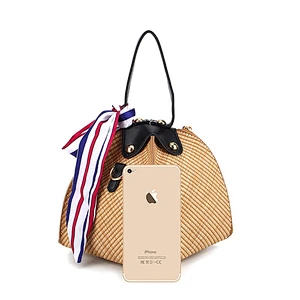 Vietnam Autumn Rattan Handmade Rattan Bag Straw Woven Bag, Bowknot Literary Beach Female Crossbody Bag