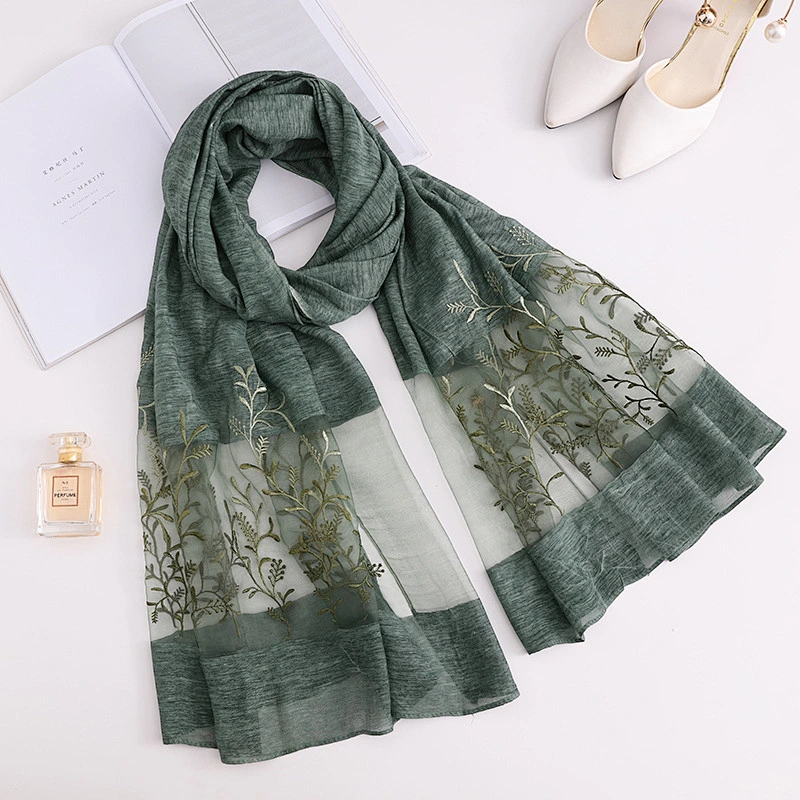2020 summer shade beach towel shawl sunscreen scarf ladies fashion hollow printed gauze
