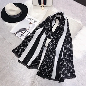 Custom Design Winter New Fashion Geometry Style Cashmere Wool Jacquard Scarf Pashmina Shawl
