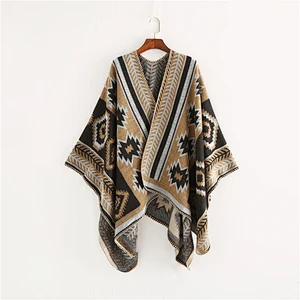 2020 Factory Direct Thick European American Style Cross Diamond Geometric Pattern Cashmere Big Shawl