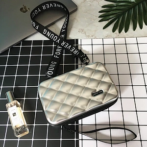 Geometric Plaid Totes Ladies Women Clutch Bag Multifunction Cosmetic Bag ABS+PC Tote Cosmetic Bag
