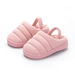 2020 autumn winter new candy color children's cotton slippers indoor outdoor home shoes for boys girls