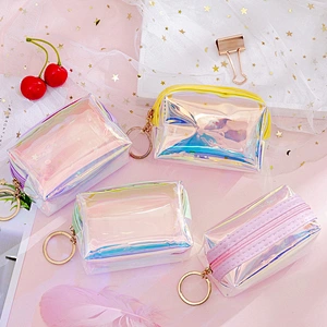 Korea creative net red girl heart laser coin purse mini cute portable coin storage bag small cosmetic bag