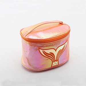 2020 Polyester Fabric Laser Colorful Fishtail Cosmetic Bag Outdoor Travel Portable Cosmetic Storage Handbag