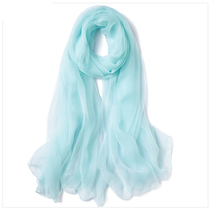 New Design Soft Chiffon Scarf Beach Towel Oversize Solid Color Chiffon Scarf Ice Silk Premium Voile Scarf