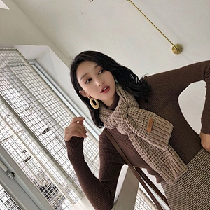 New Autumn Winter Warm Thick Chenille Scarf Female Korean Version Cute Japanese Student Knitted Scarf