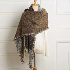 Simple Geometric Cashmere Scarf Women American Cloak Shawl Winter Warm New Scarf