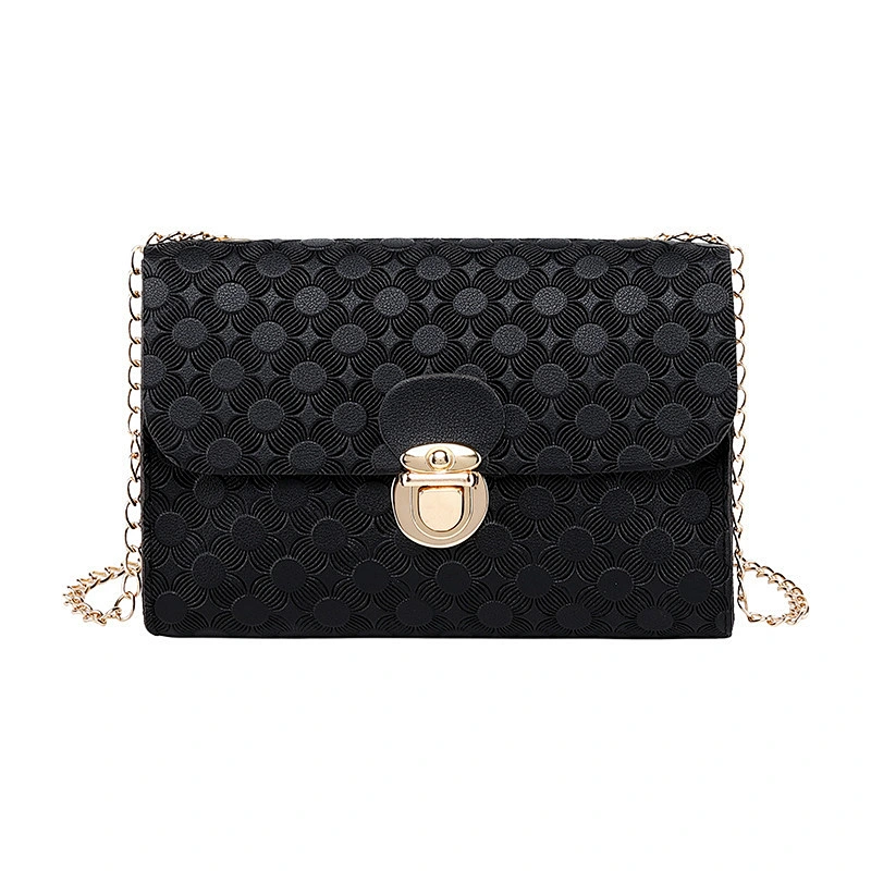 2021 Korean Fashion Ladies Crossbody Small Bags Wholesale Trend Embossed Chain Casual Women Pu Bags